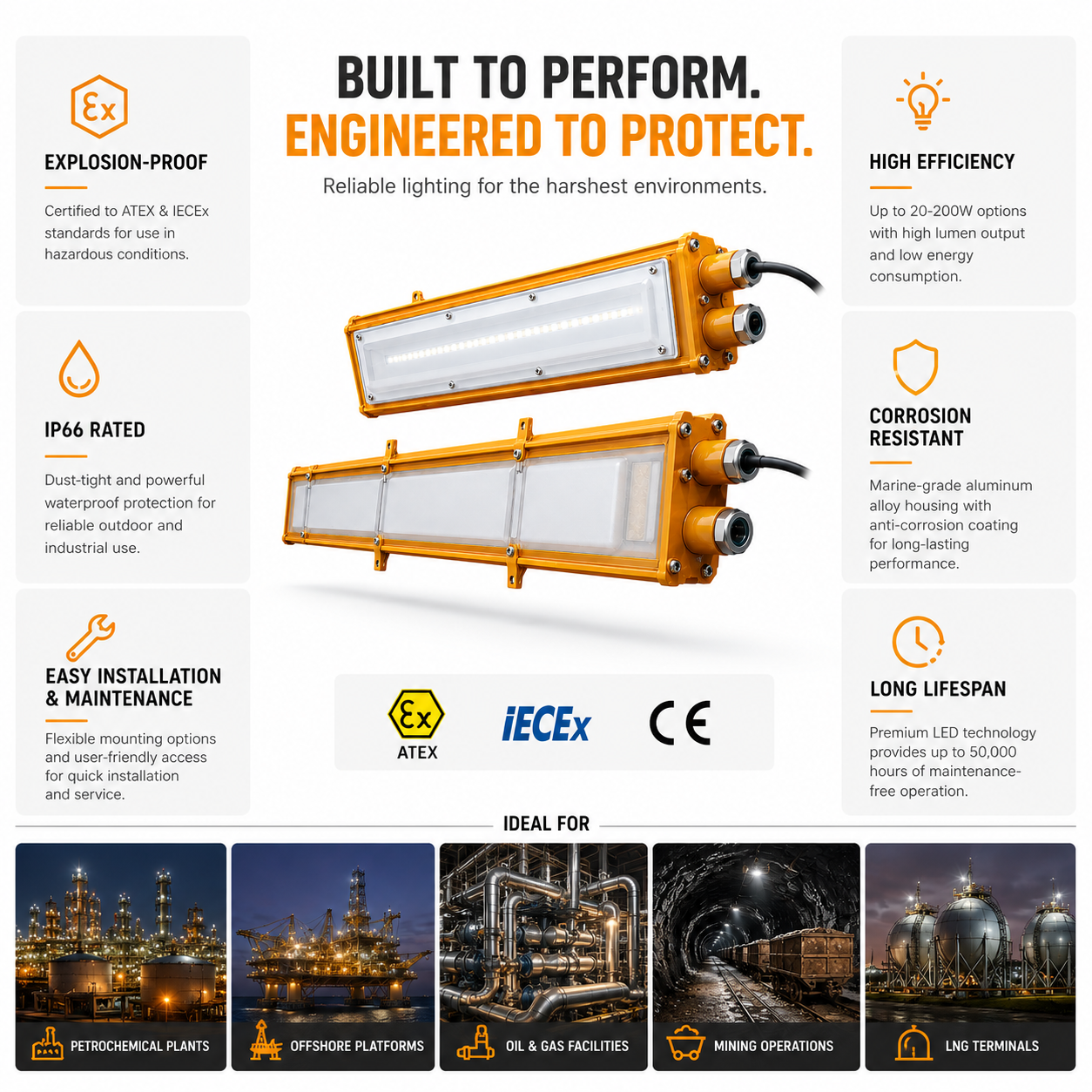 YOUBEELIGHT YBL-EX Explosion-proof Linear Light