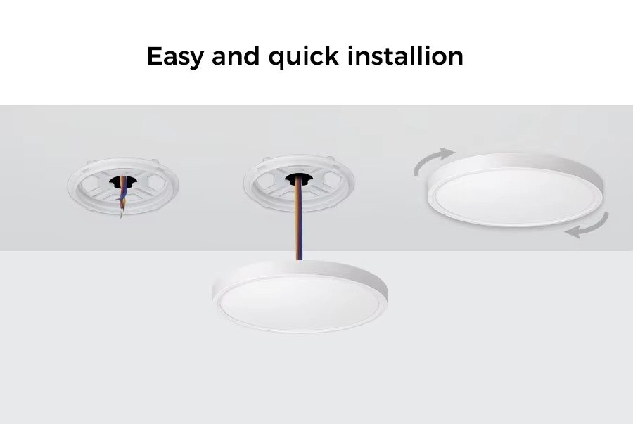 Smart lighting controller and sensor mounted in a residential ceiling