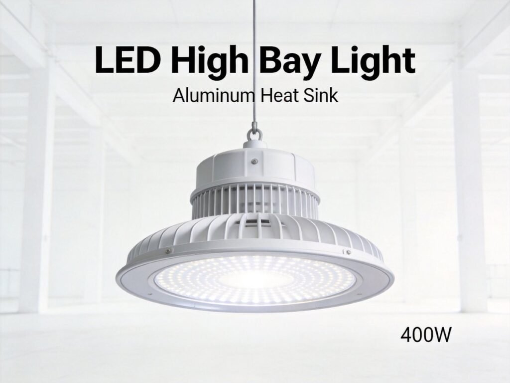 Sealed lens LED high bay fixture for washdown and dusty industrial areas