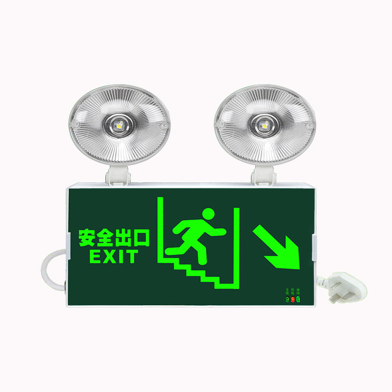Emergency staircase with LED guide lights
