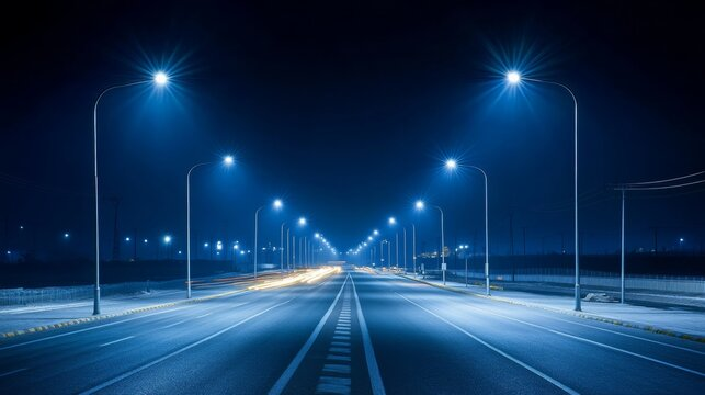Street & Roadway LED Lighting in 2026: The Municipal Spec That's Killing Budgets Night highway with LED street lighting showing uniform illumination