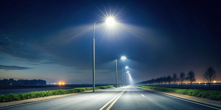 Street & Roadway LED Lighting in 2026: The Municipal Spec That's Killing Budgets LED street lights along road at night showing light poles