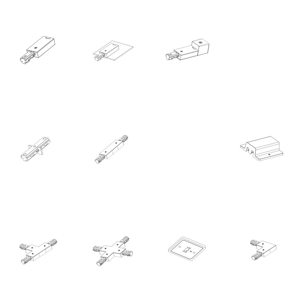YOUBEELIGHT H-Type 3 Wires Track Accessories