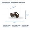 YOUBEELIGHT LED Hardscape Light dimension and installation reference