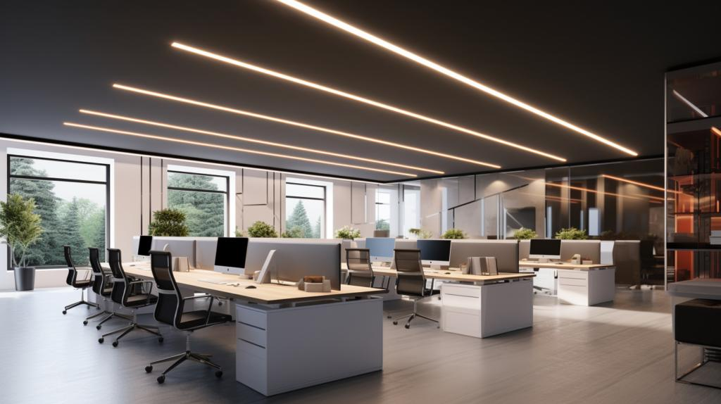 Unified Glare Rating: The Spec That Determines Whether Your Office Lighting Is Legal in Europe Linear LED pendant lighting provides large luminous surface for reduced UGR