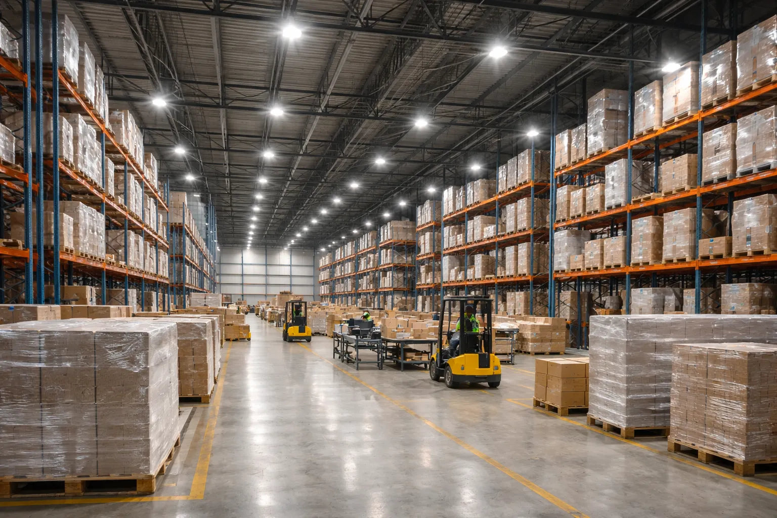 Commercial LED Lighting Warranties: What They Actually Cover (and What Your Supplier Won't Tell You) Warehouse with commercial LED lighting installation